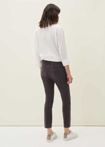 Phase Eight Rae Fine Corduroy Jeans Black Australia | MZ1702396